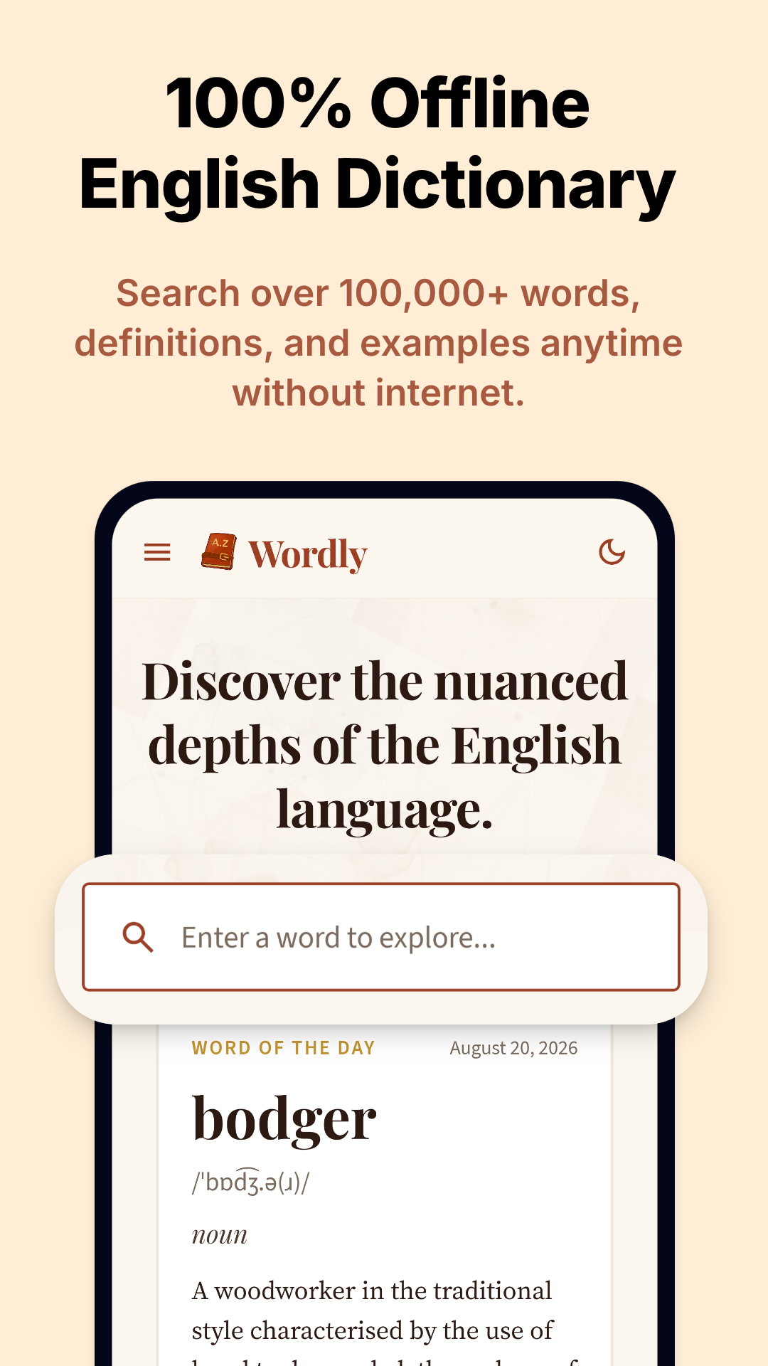 Wordly English Dictionary screenshot